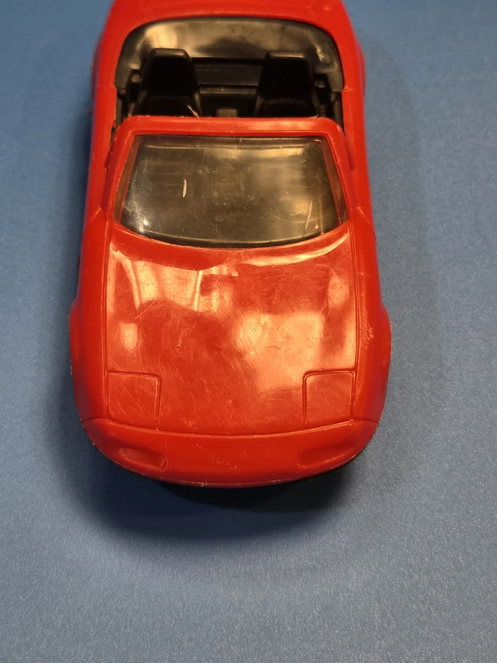 Red Convertible Toy Car with Signature-Style Side Graphic